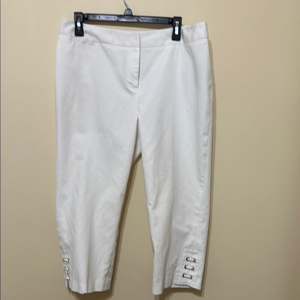 Rafaella White Cropped Pants‎